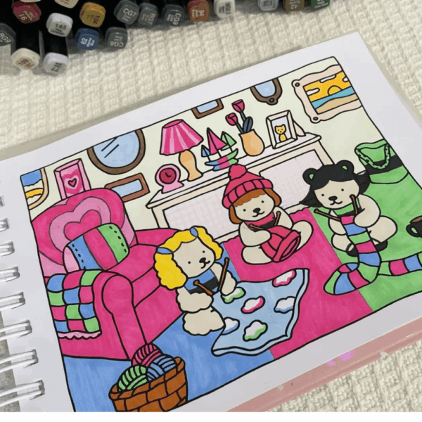 Livro de Colorir BOBBIE GOODS Capa Dura - AZUL - UND