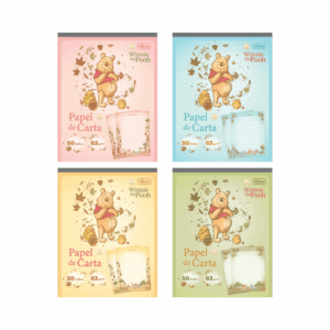 Caderno Colado Papel de Carta 50 fls URSINHO POOH - TILIBRA - UND