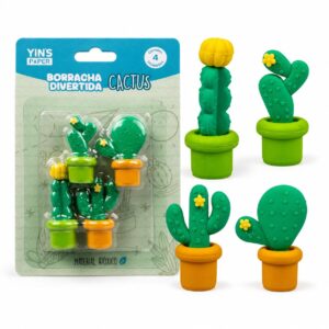 Borracha Cactus c/ 4 Und - YINS PAPER - BLISTER