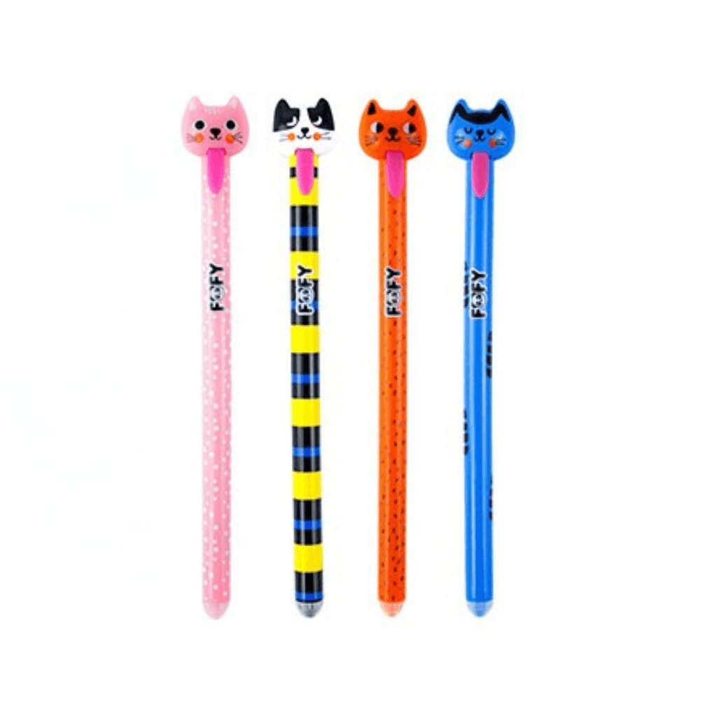 Jogo de 4 canetas Cat Colors Língua- FOFY - BLISTER
