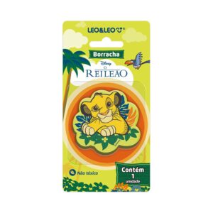 Borracha Decorada Rei Leão Leo e Leo - Kit 3 Blisters