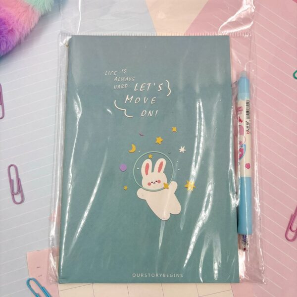 Kit Caderno Rabbit Space + Caneta