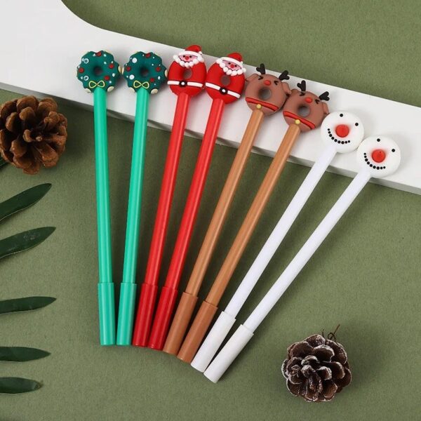 Caneta Fofa Donuts Natal - Kit 6 Und
