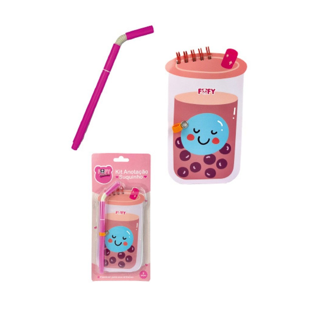 KIT Anotação Suquinho ROSA - FOFY - BLISTER