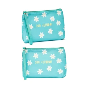 Necessaire Bolsinha de Mão Verde 100% LINDA 14x20cm - FLORIE - UND