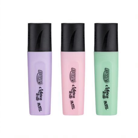 Marca Texto Pastel Ponta Chanfrada BRW