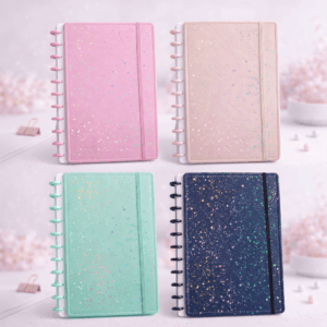 Caderno de Disco A4 Brilho Holográfico 29,5x21,5cm 11 Discos 80 Fls - IMPORTADO - UND