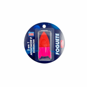 Apontador c/ Borracha Foguete KAZ - PACOTE 6 UND