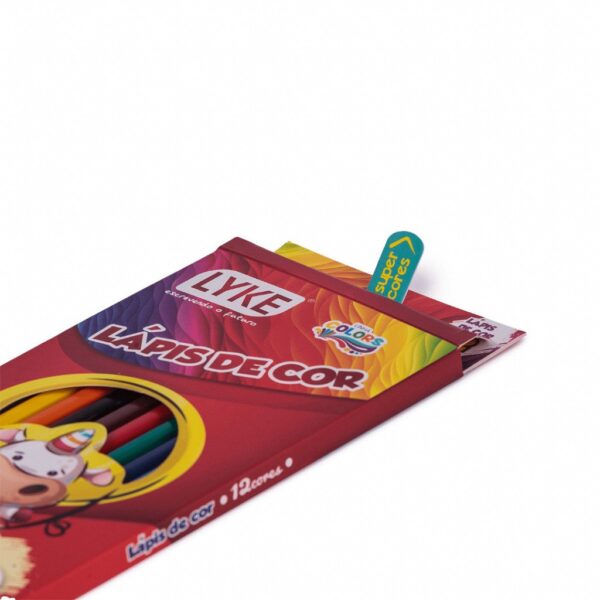 Lápis de Cor Sextavado 12 Cores Colors Lyke
