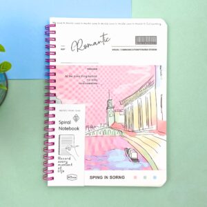 Caderno Espiral Capa Dura A5 Pautado Romantic 64 fls 20,5x14,3cm - IMPORTADO - UND