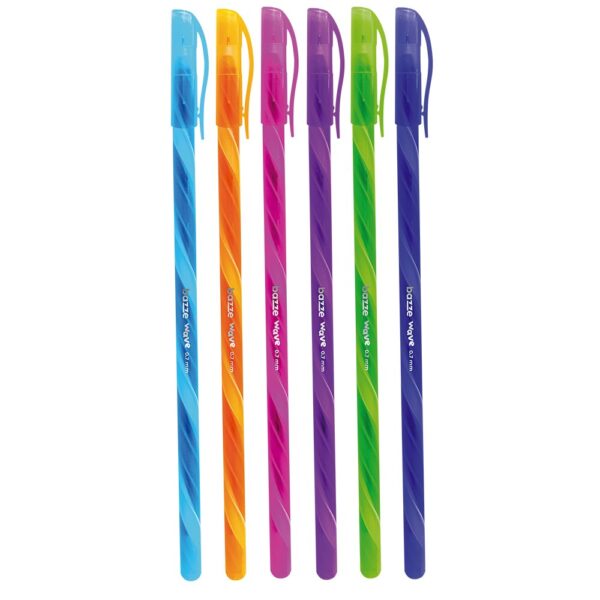 Caneta Esferográfica Wave Bazze Cores Fashion 0.7mm - Pote c/ 24 Und