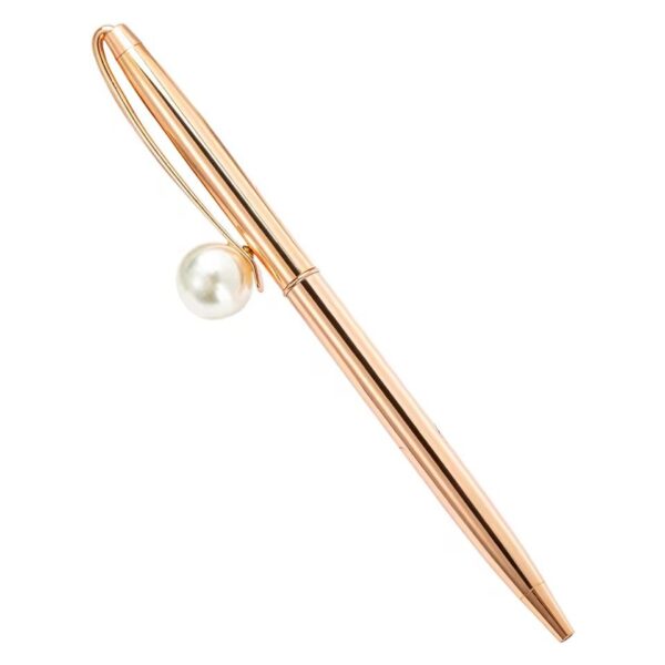 Caneta Luxo Metálica Pérola Unic - Kit 4 Und