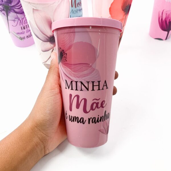 Copo c/ Tampa 600 ml MÃES - UND