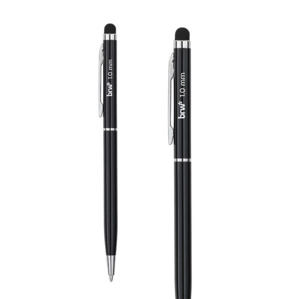 Caneta Esferográfica Metálica 1.0mm c/ Touch - BRW - CX 12 UND