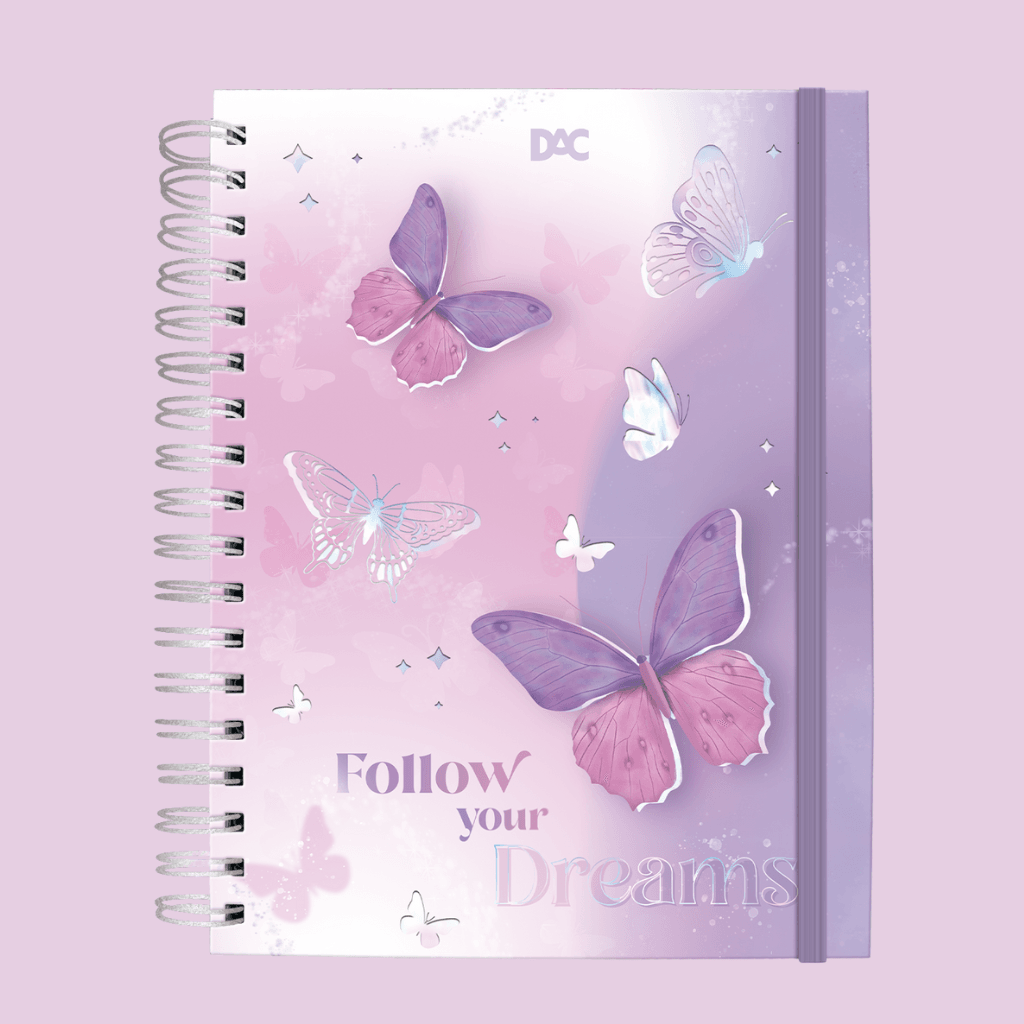 Caderno Smart Colegial Lume Borboleta 80 Fls - DAC