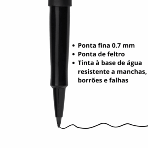 Caneta Flair Média PRETO - PAPER MATE - UND