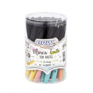 Marca Texto pastel Soul Redondo BRW - KIT 6 UND