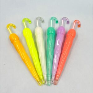 Caneta Fofa Guarda Chuva Cristal- Kit 6 Und