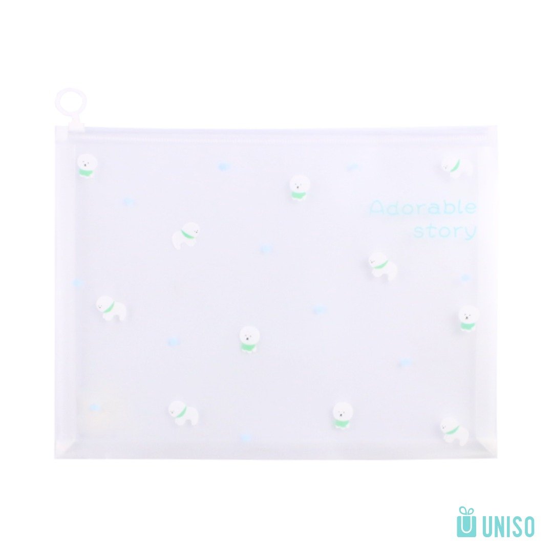 Estojo Pasta Zip Multiuso ADORABLE STORY 22x13cm - UNISO - UND