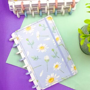 Caderno de Disco MARGARIDAS A5 80 Fls/8 discos -  15x21,2cm  - IMPORTADO - UND