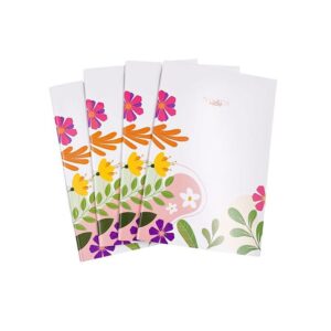 Caderno Grampeado Pautado 120X180mm Botânica BRW - Pacote c/4 Und