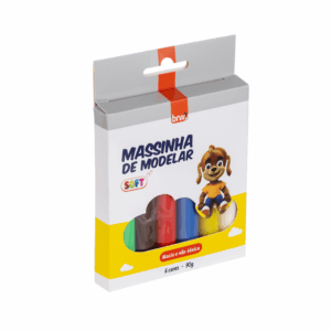 Massinha de Modelar 90g 6 Cores - BRW - BLISTER