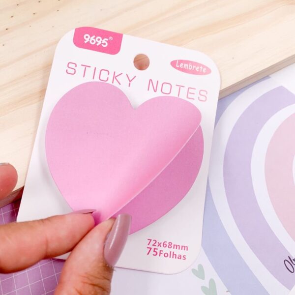 Bloco de Notas Adesivado Coração Lovely - IMPORTADO - UND