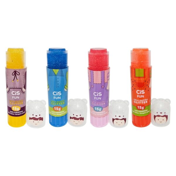 Cola em Bastão Fun Glitter com Cheirinho 15g CIS - CX 12 UND