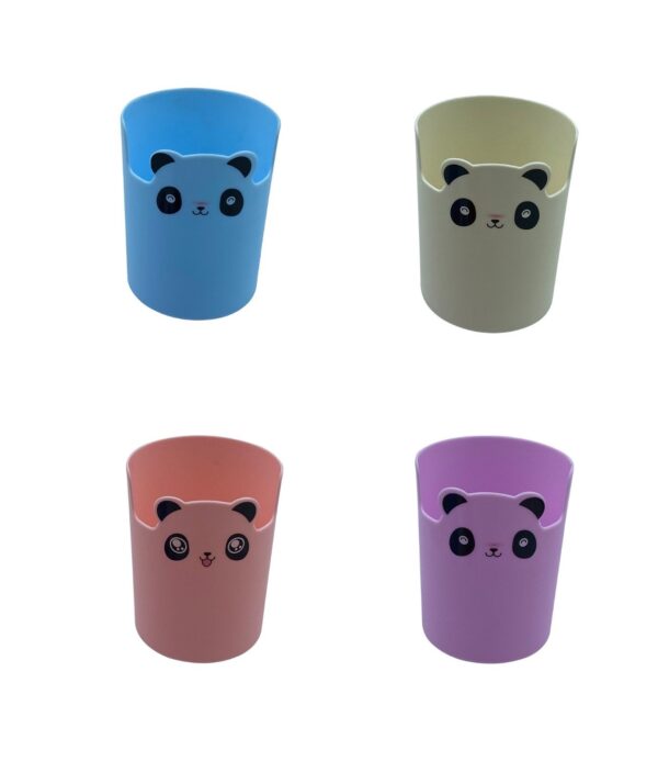 Copinho Porta Canetas c/ Suporte Celular Panda - BRANCO