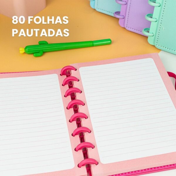 Caderno de Disco 21,5x14,6cm Liso Color