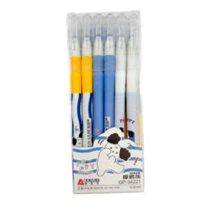 Caneta Apagável c/ Grip Emborrachado Cachorrinhos - Cx 12 Und