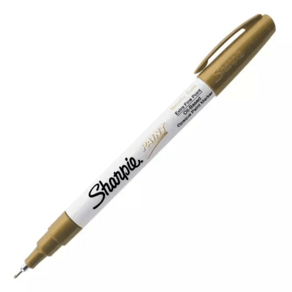 Marcador Permanente Oil Ultrafina Dourado SHARPIE - Blister 1 Und
