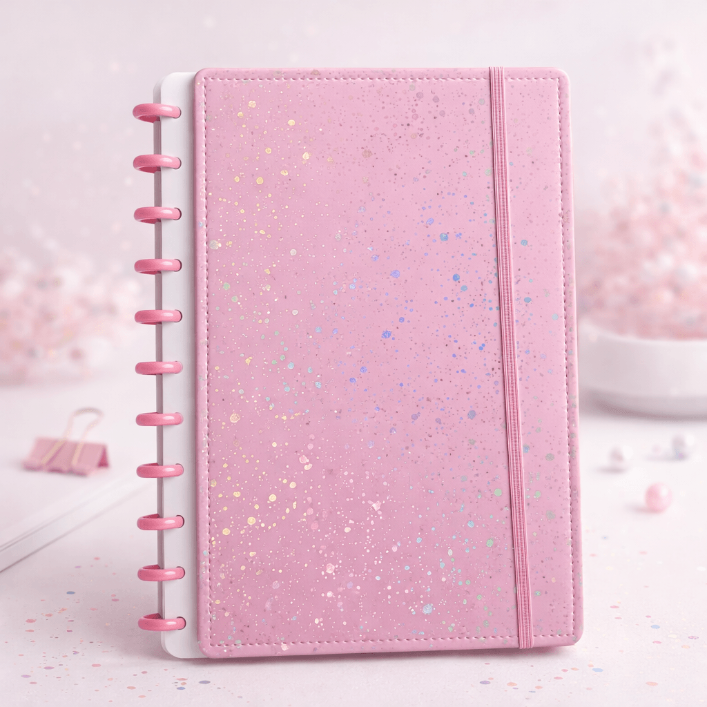 Caderno de Disco A4 Brilho Holográfico 29,5x21,5cm 11 Discos 80 Fls - IMPORTADO - UND