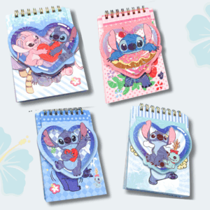 Caderno + Bloco de Anotações p/ Mesa STITCH - UND