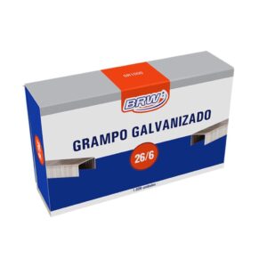 Grampo Galvanizado 26/6 - BRW- CX 1.000 UND