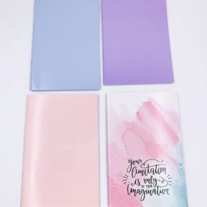 Caderno Grampeado Pautado 120x180mm Pastel BRW - Pacote c/4 Und
