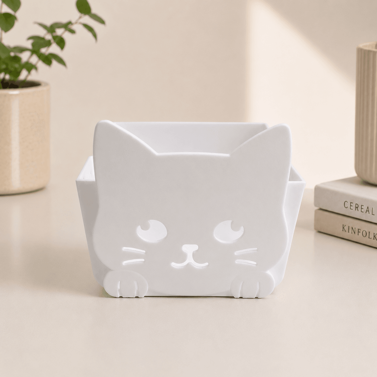 Porta Canetas Gatinho Branco - IMPORTADO - UND