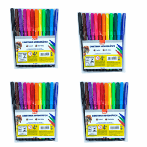 Canetinha Hidrográfica BRW - Blister 12 Cores