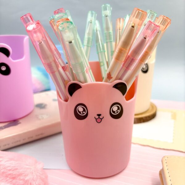 Copinho Porta Canetas c/ Suporte Celular Panda - BRANCO