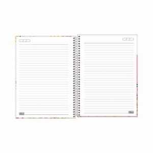 Caderno Universitário Espiral Flores CHARME 1 M 80 Fls - TILIBRA - UND