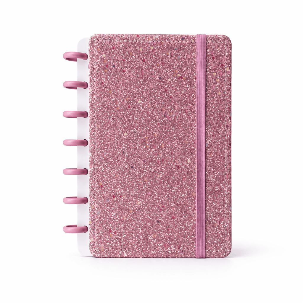 Caderno de Disco A5 Glitter 8 Discos - 15x21,2cm - 80 Fls - IMPORTADO - UND