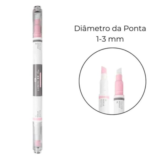 Marca Texto 2 Pontas Lumini EX Slim CIS - KIT 6 UND