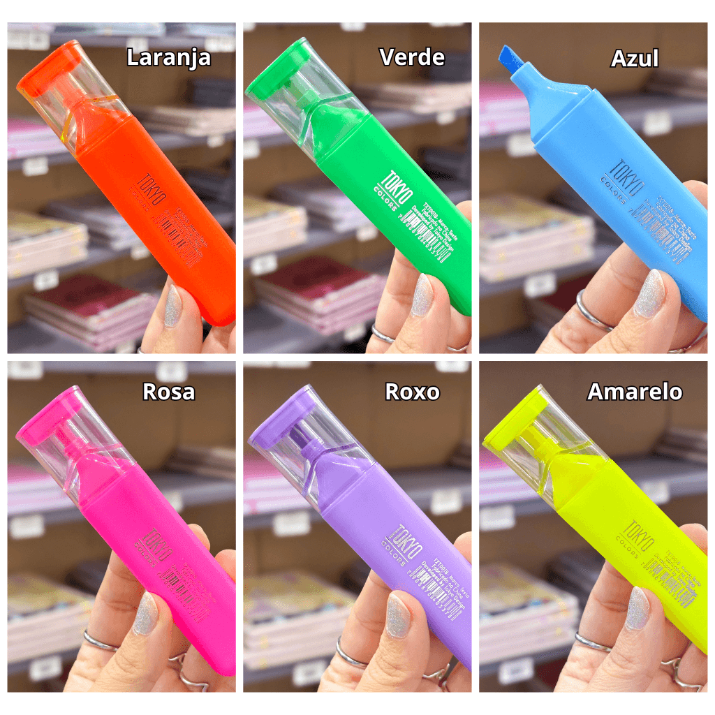 Marca Texto Quadrado Neon - TOKYO DESIGNER - UND