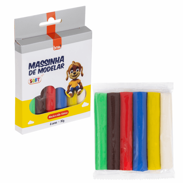 Massa de Modelar 6 Cores 90g BRW - UND