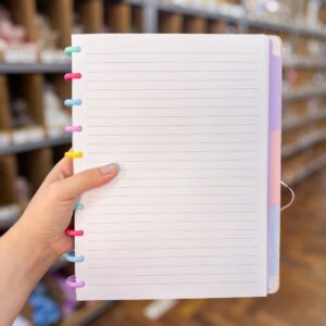 Caderno de Disco Glitter B5 80 Fls/10 Discos Colorido 25,5x18,5cm - IMPORTADO - UND