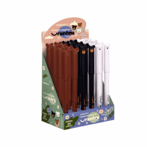 Caneta Apagável Gel 0.7mm Ursinhos Leo e Leo - Kit 3 Und