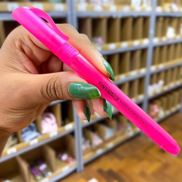 Marca Texto Neon Rosa - YINS PAPER - CX 12 UND