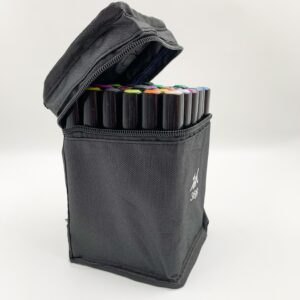 Caneta TOUCH Marcador Ponta Dupla PARA COLORIR - MALETA 36 CORES - Tampa Redonda