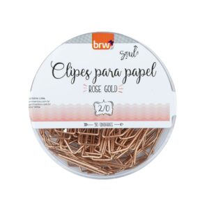 Clipes para Papel 2/0 Rosê Gold BRW -50 Clips