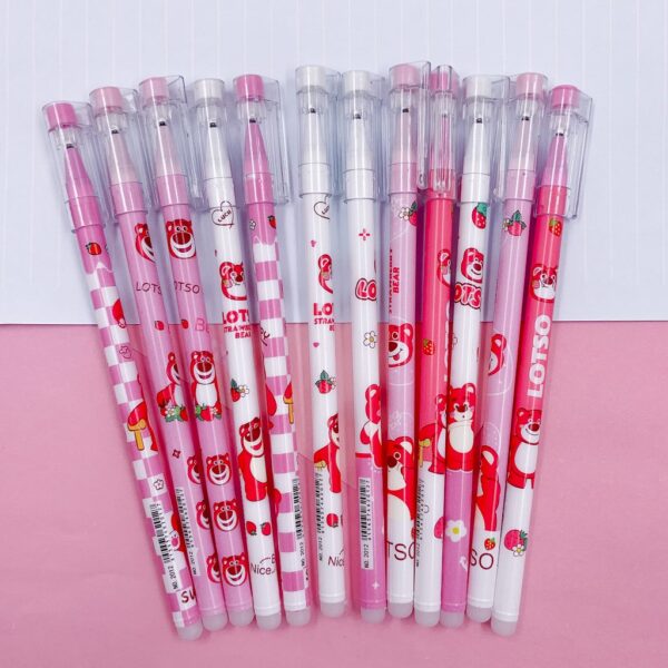 Caneta Apagável Estampada Ursinho Lotso - Blister 12 Und